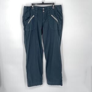 Pete & Greta By Johnny Was NEW Women's Y2K Cotton Blend Pants Size 6 Teal